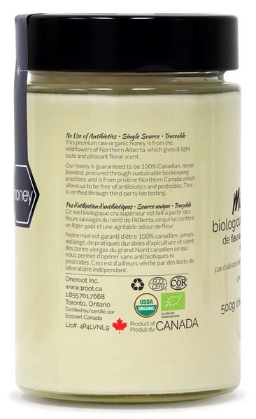 Organic Raw Wildflower Honey Unheated 500g